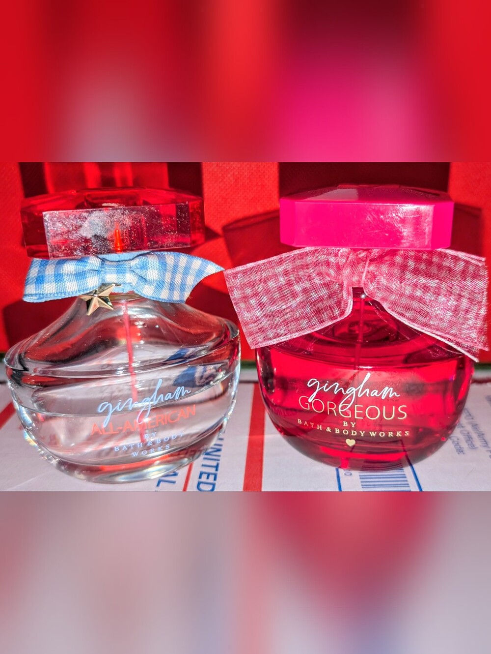 Bath & Body Works  Gingham Bundle 0f 2 Used 2.5 Oz Bottles